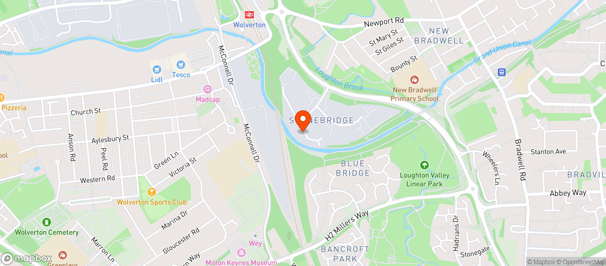 Map showing Bucks Star Brewery