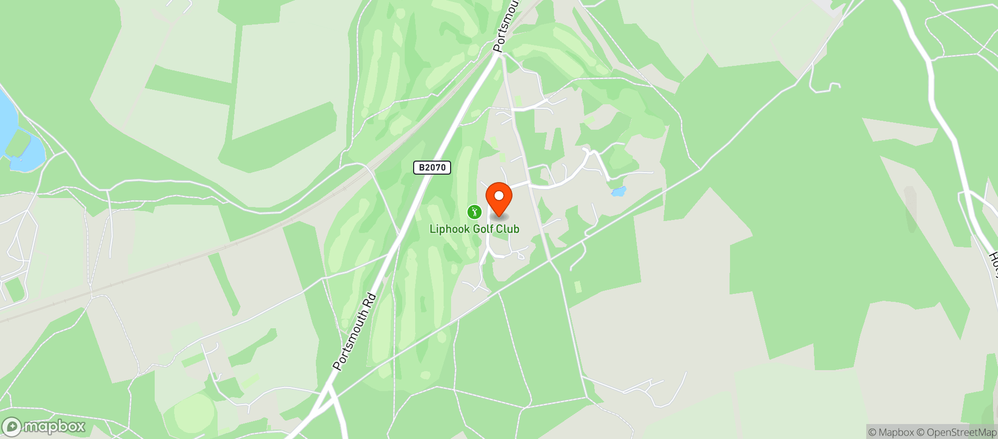 Map showing Liphook Golf Club