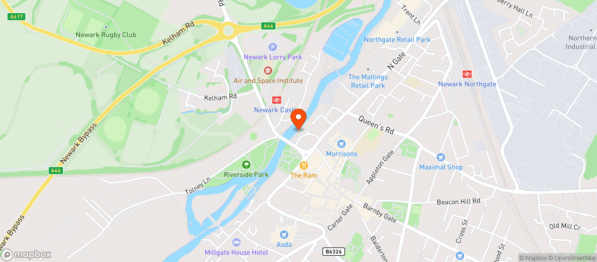 Map showing The Castle Barge