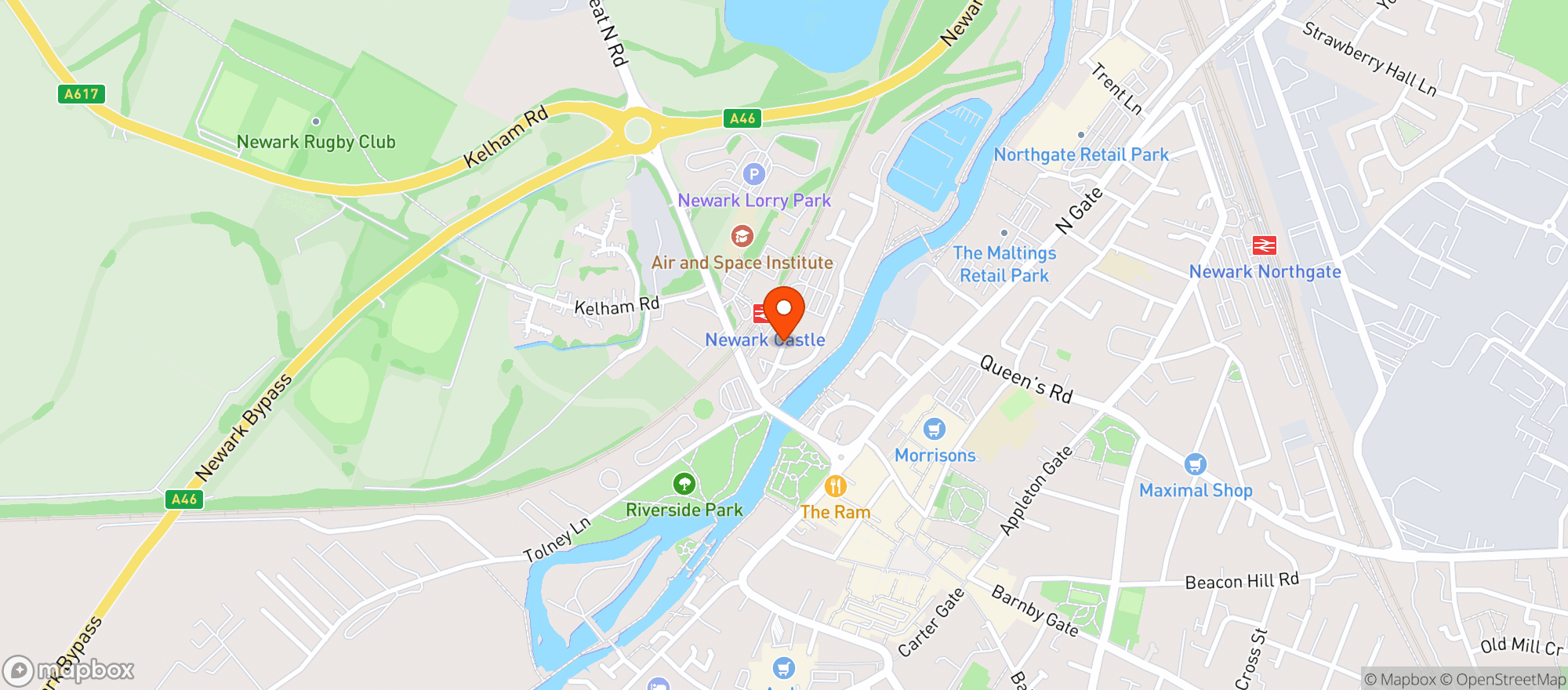Map showing Waitrose & Partners