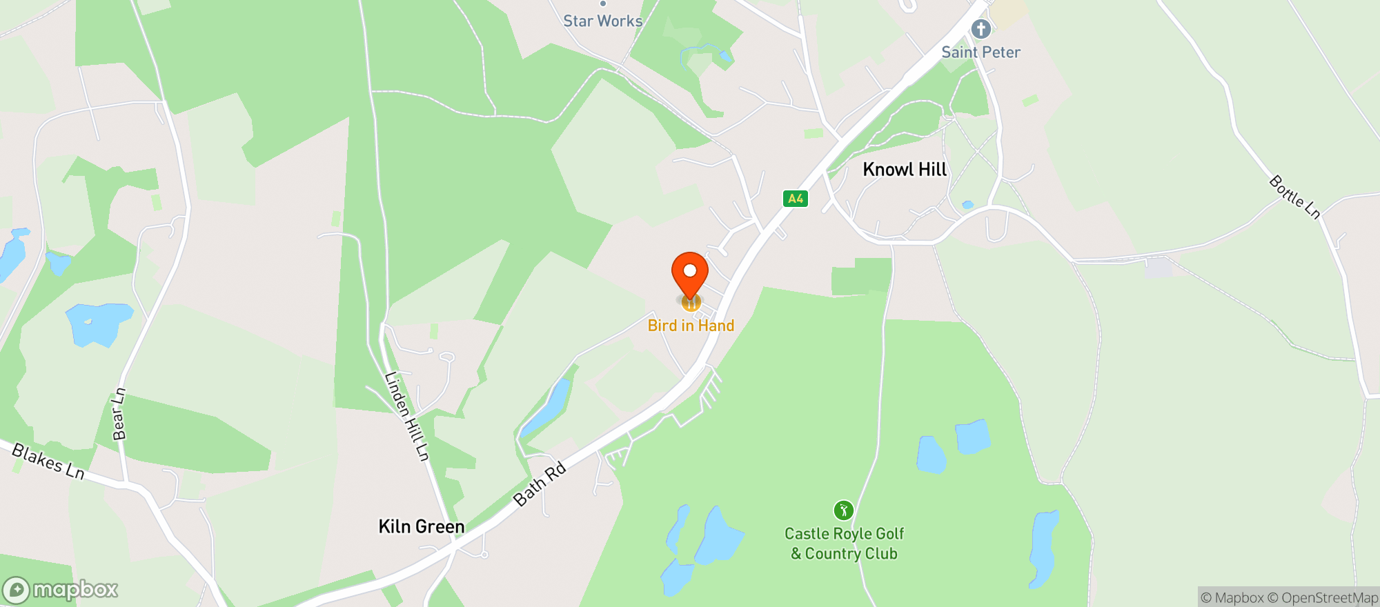 Map showing The Bird In Hand Country Inn