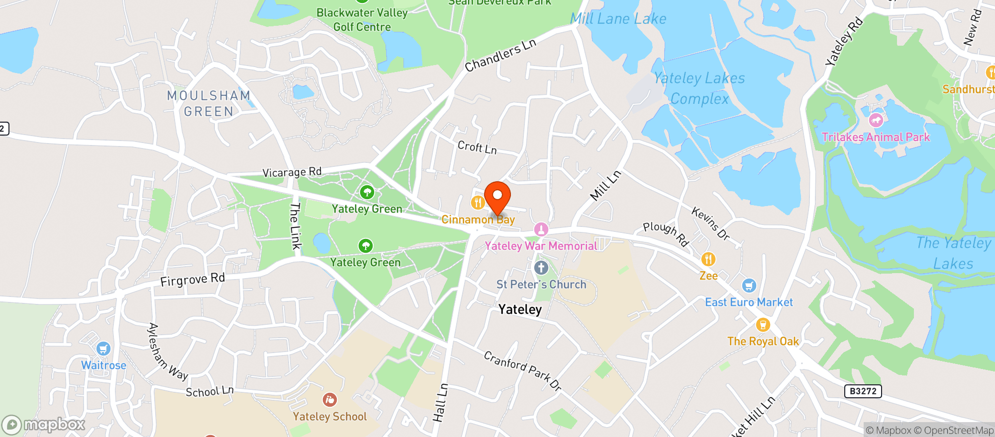 Map showing The White Lion