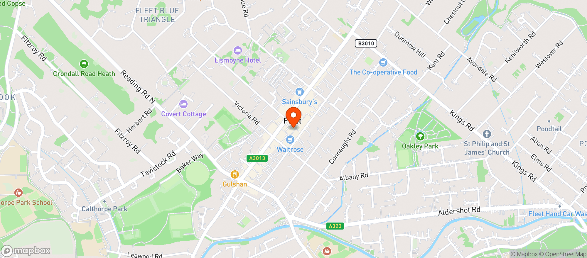 Map showing Waitrose & Partners