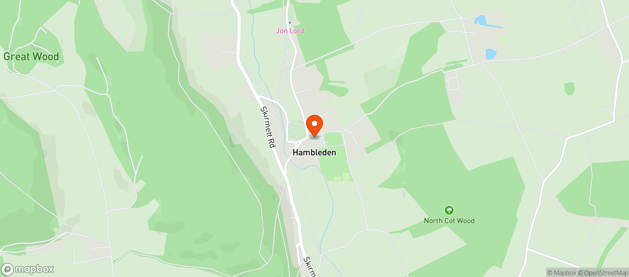 Map showing The Stag & Huntsman At Hambleden