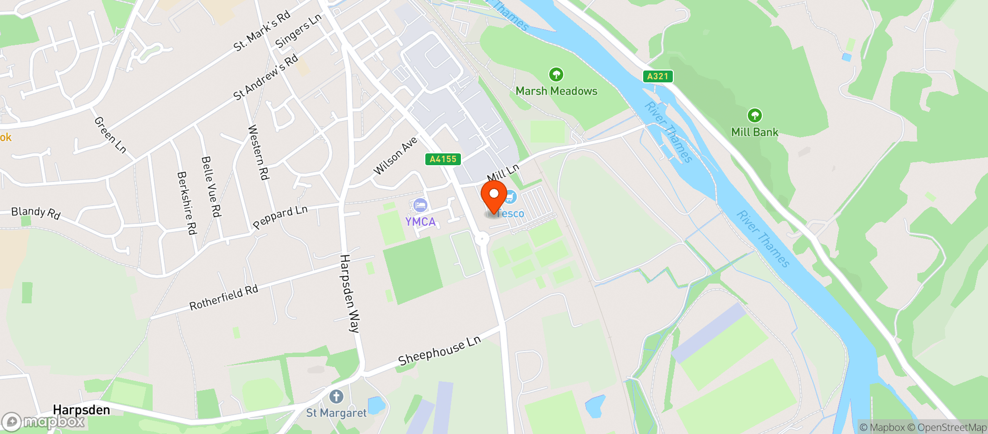 Map showing Tesco