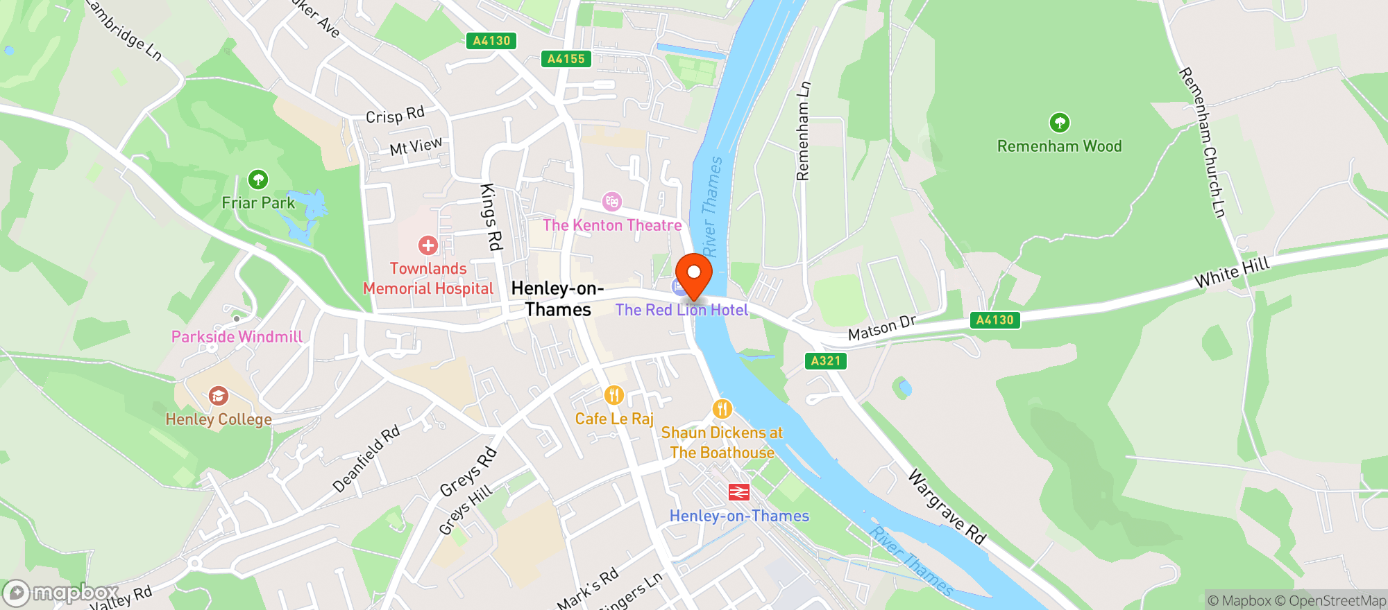 Map showing The Angel On The Bridge