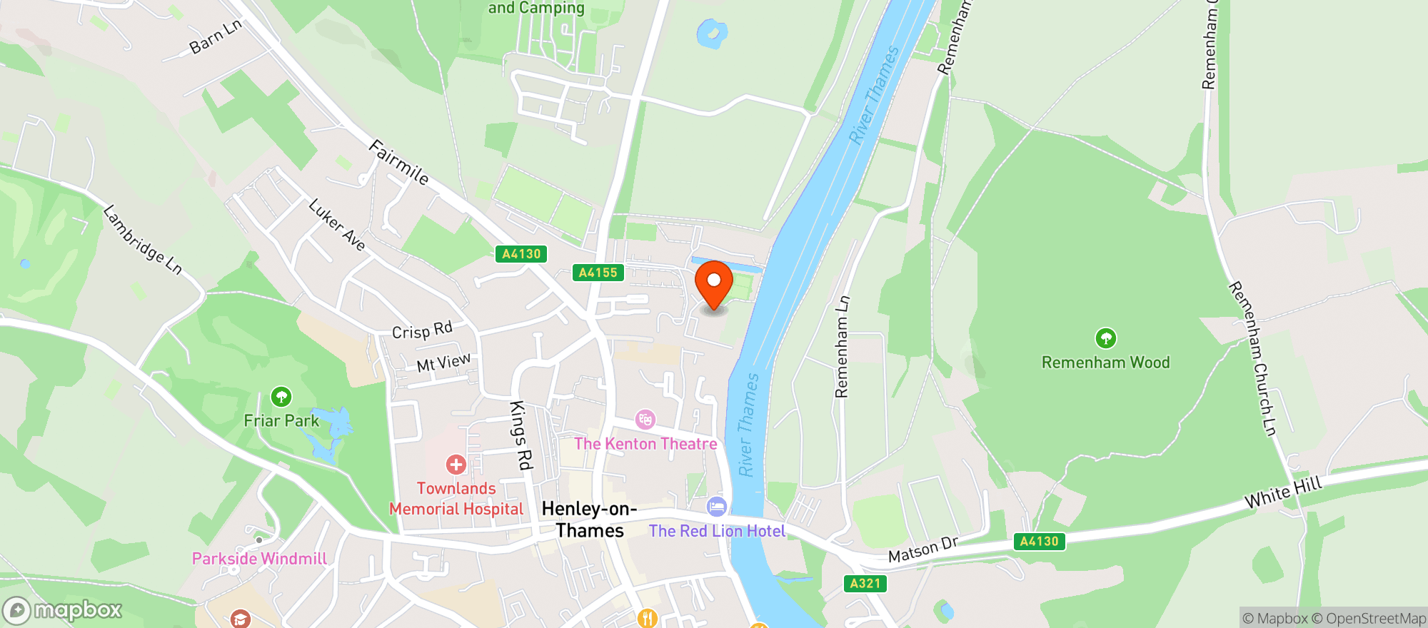 Map showing Phyllis Court Club