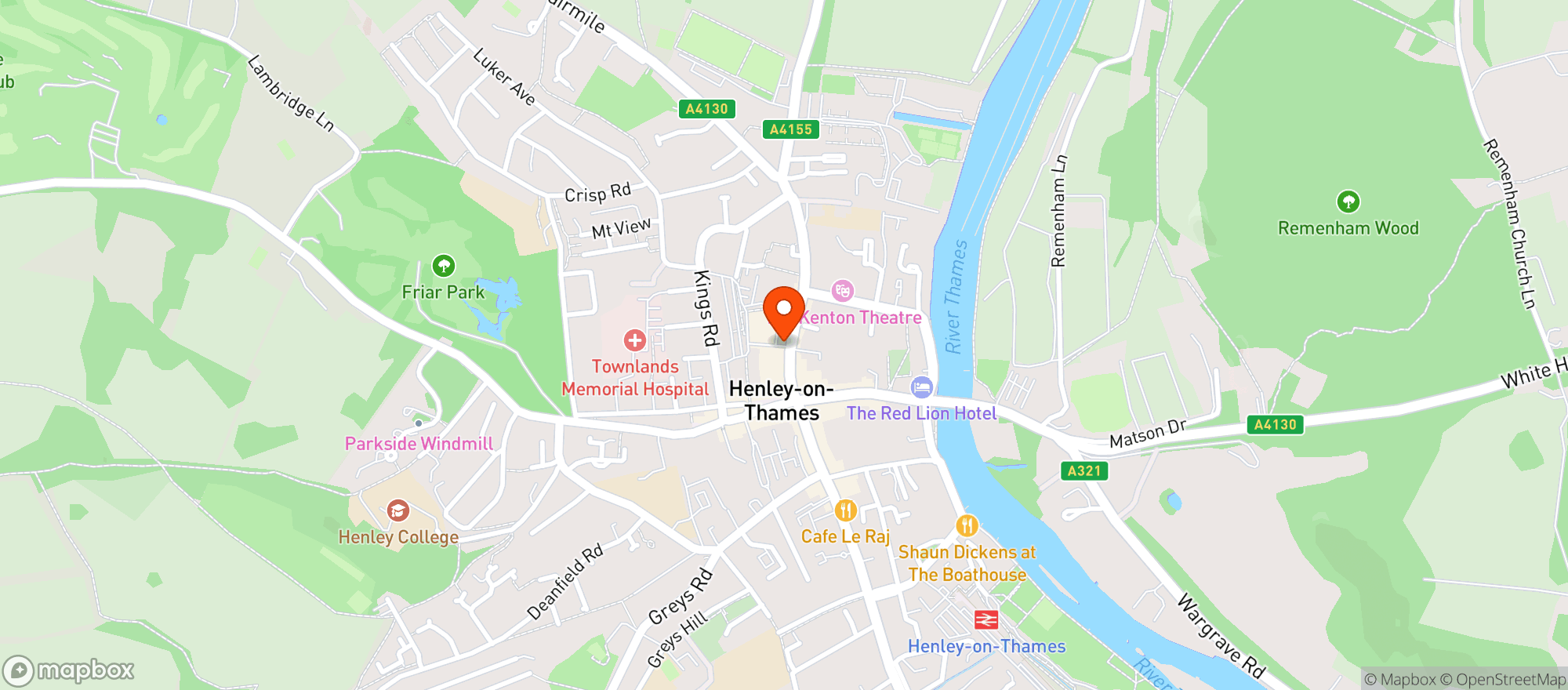 Map showing Waitrose Henley