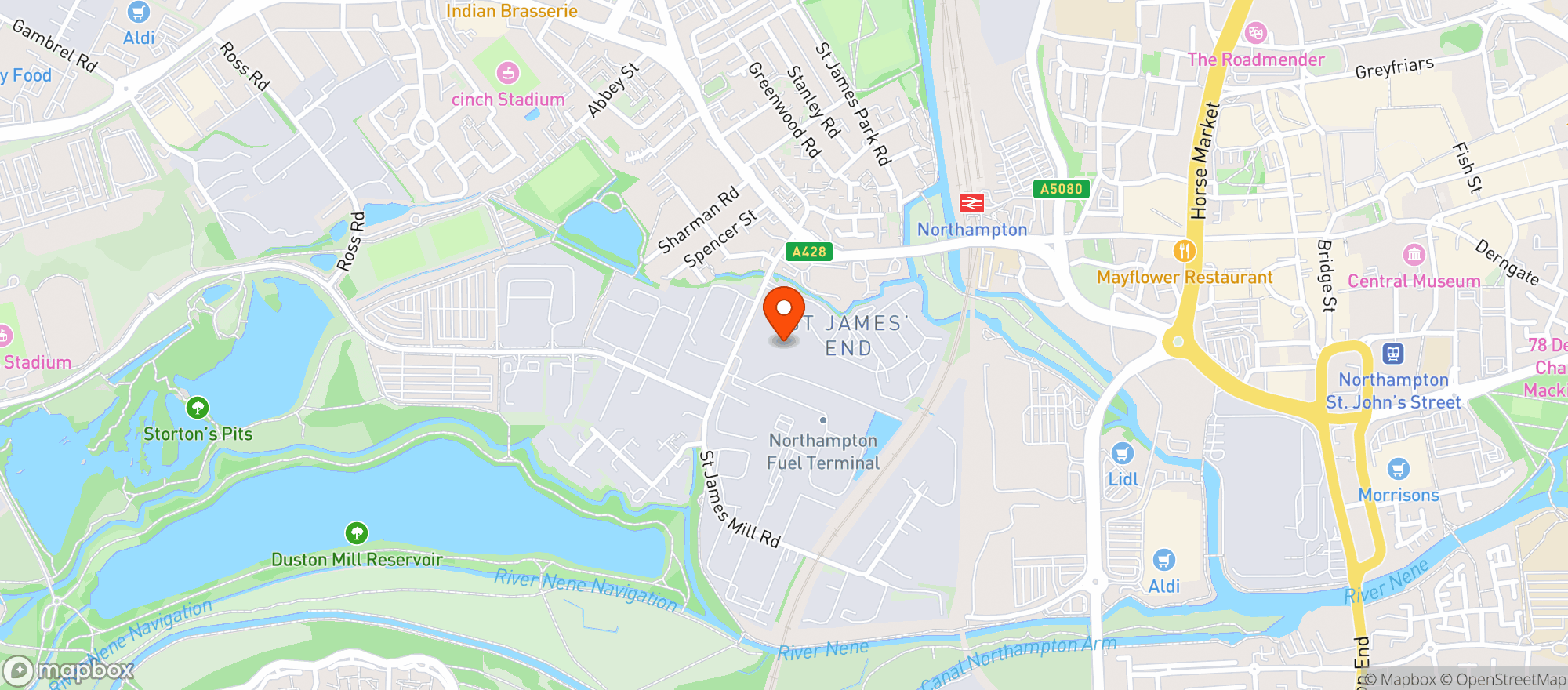 Map showing Majestic Northampton