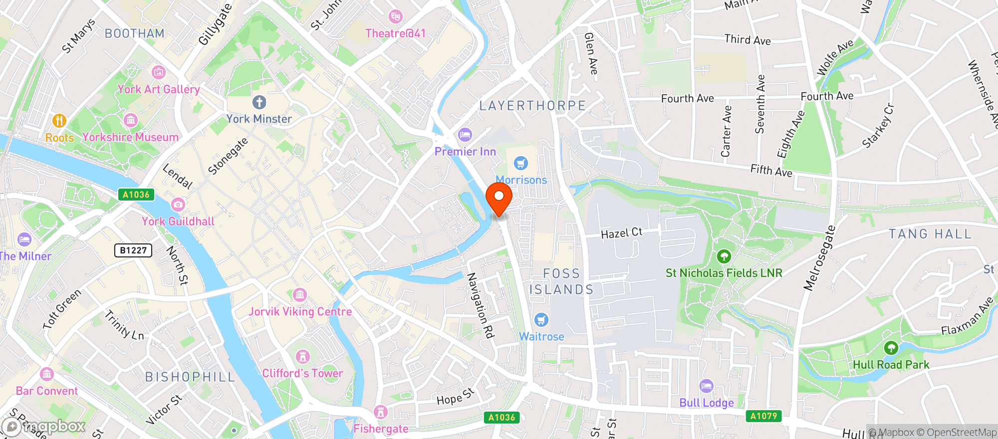 Map showing Majestic York