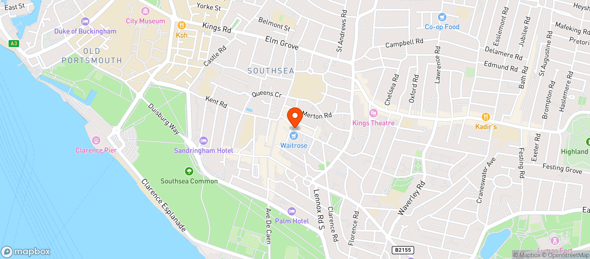 Map showing Waitrose & Partners