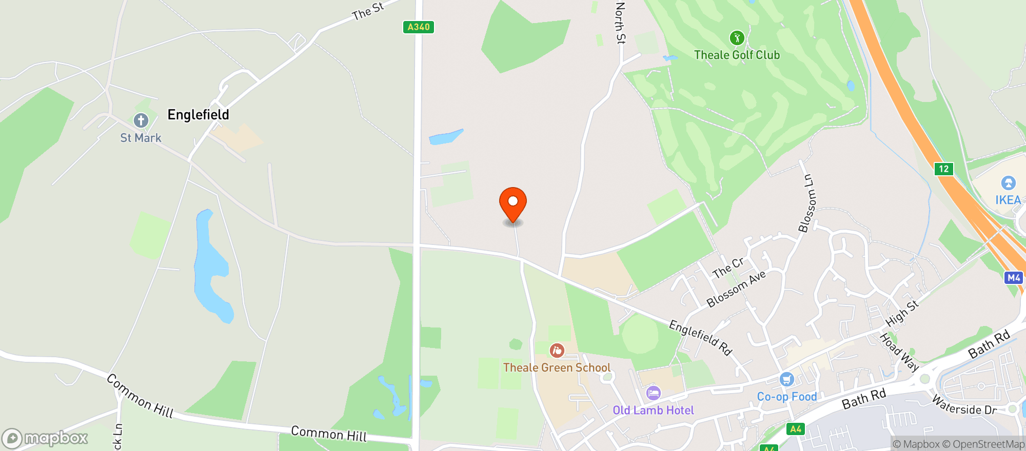 Map showing Cobbs Englefield