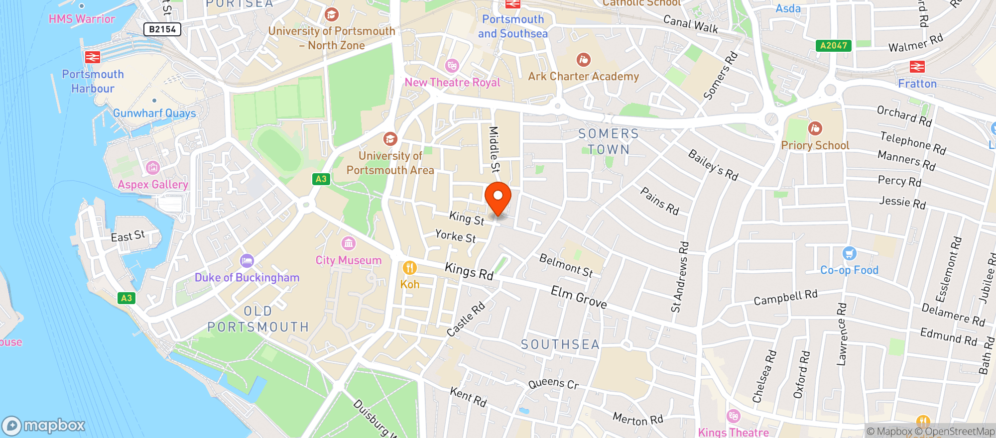 Map showing Scotts Tap & Keller