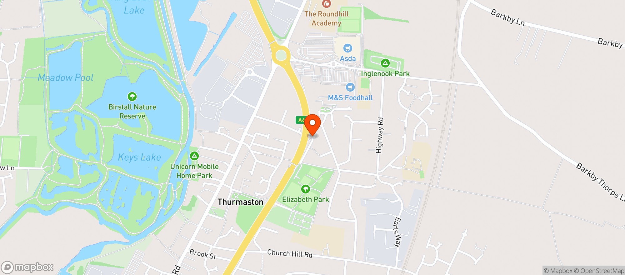 Map showing M&s