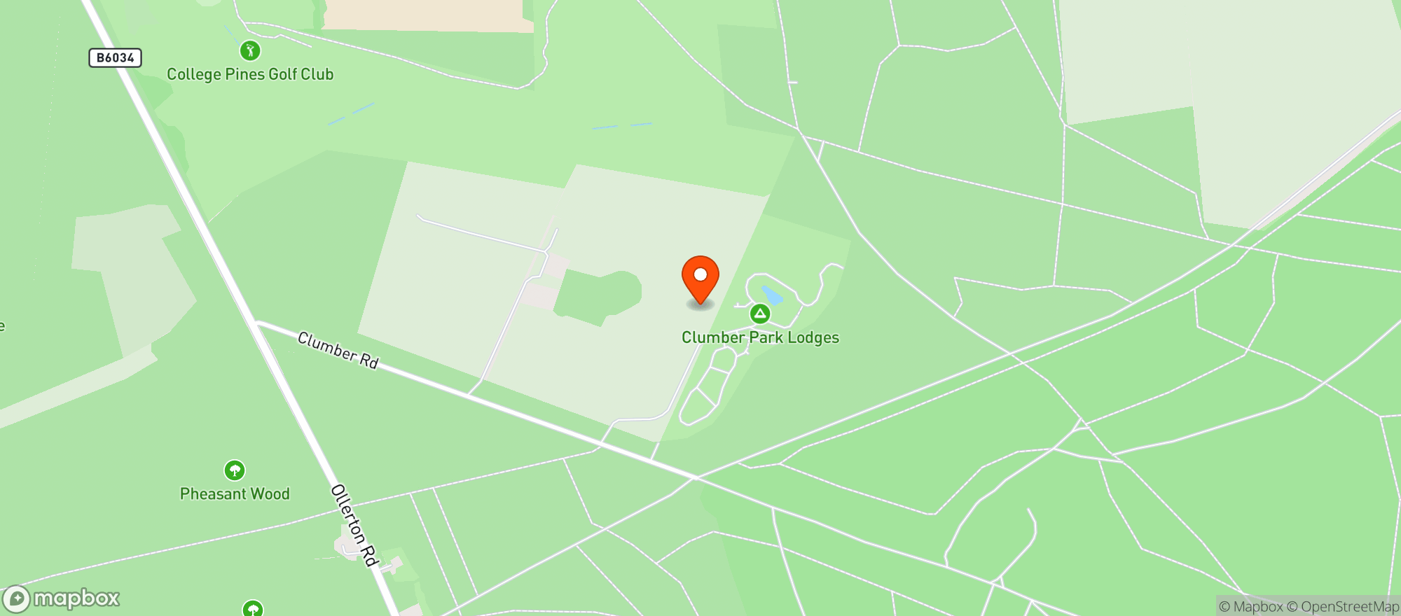 Map showing Clumber Park Laundry Cottage, National Trust Gift Shop