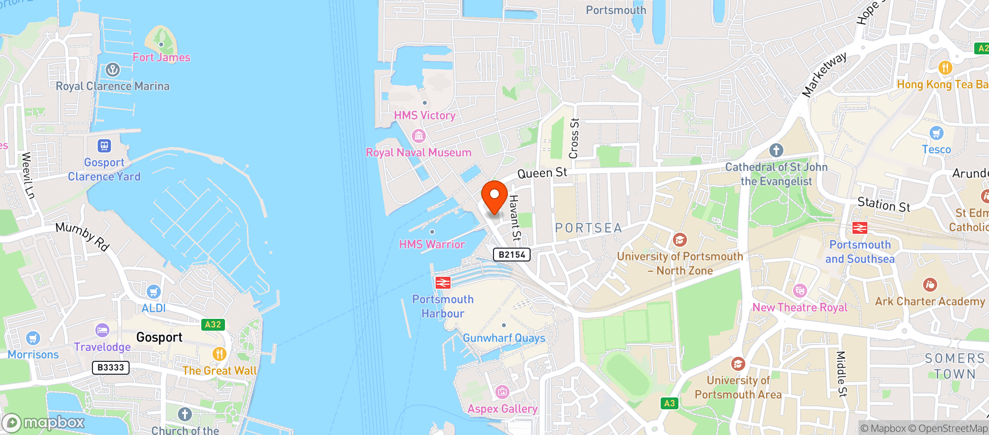 Map showing Ship Anson (portsmouth)