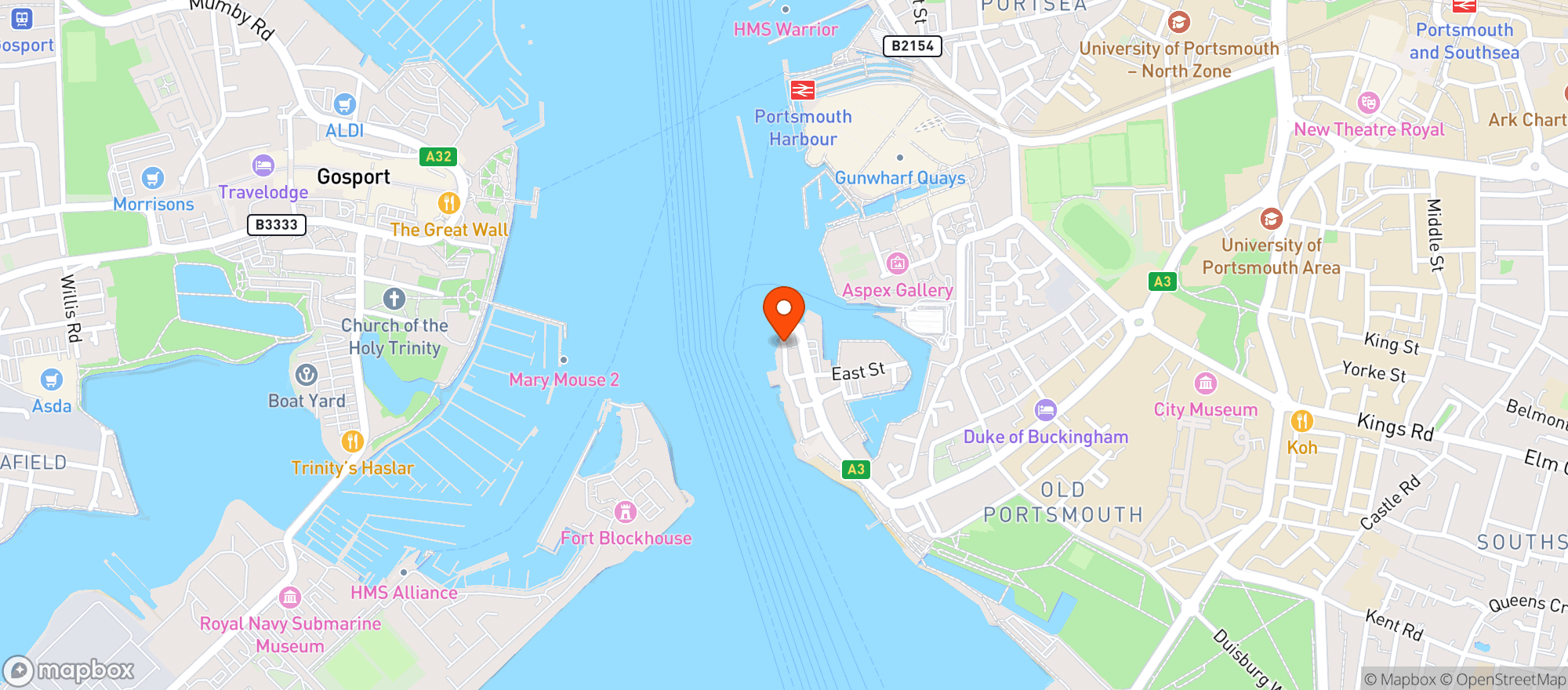 Map showing The Still & West, Old Portsmouth