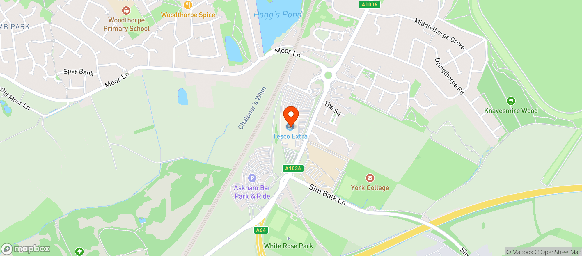 Map showing Waitrose York