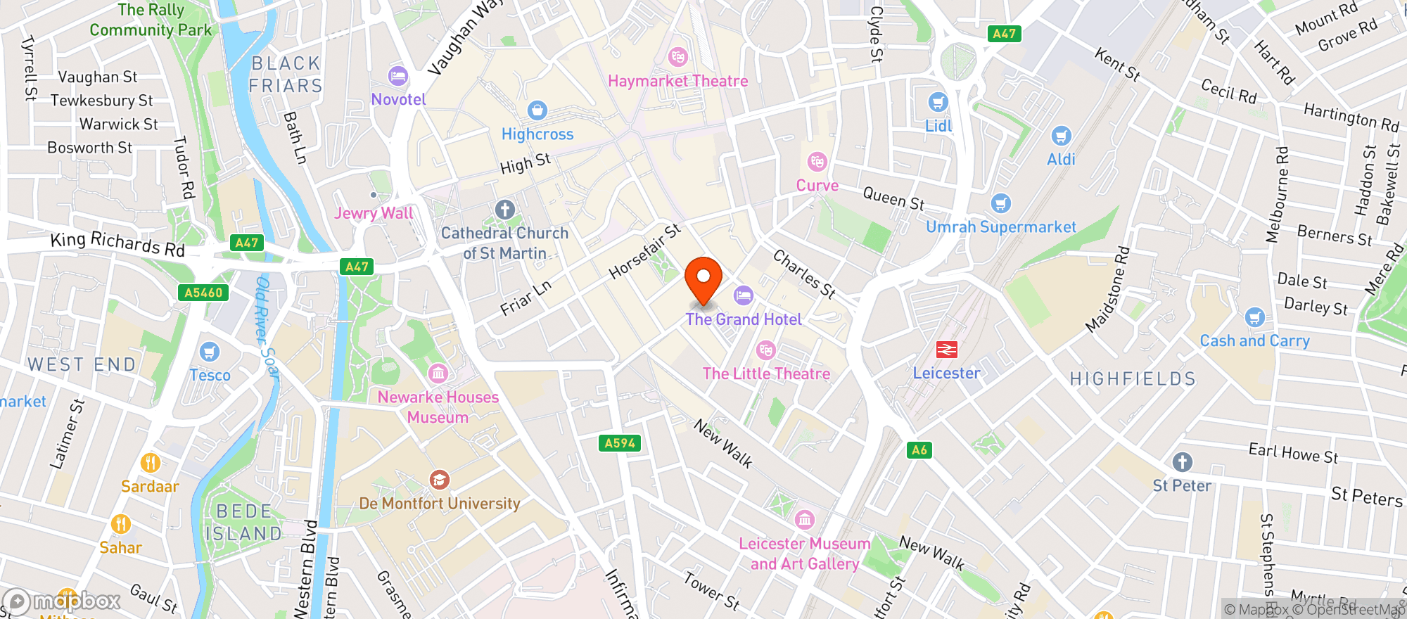 Map showing My Delhi Leicester