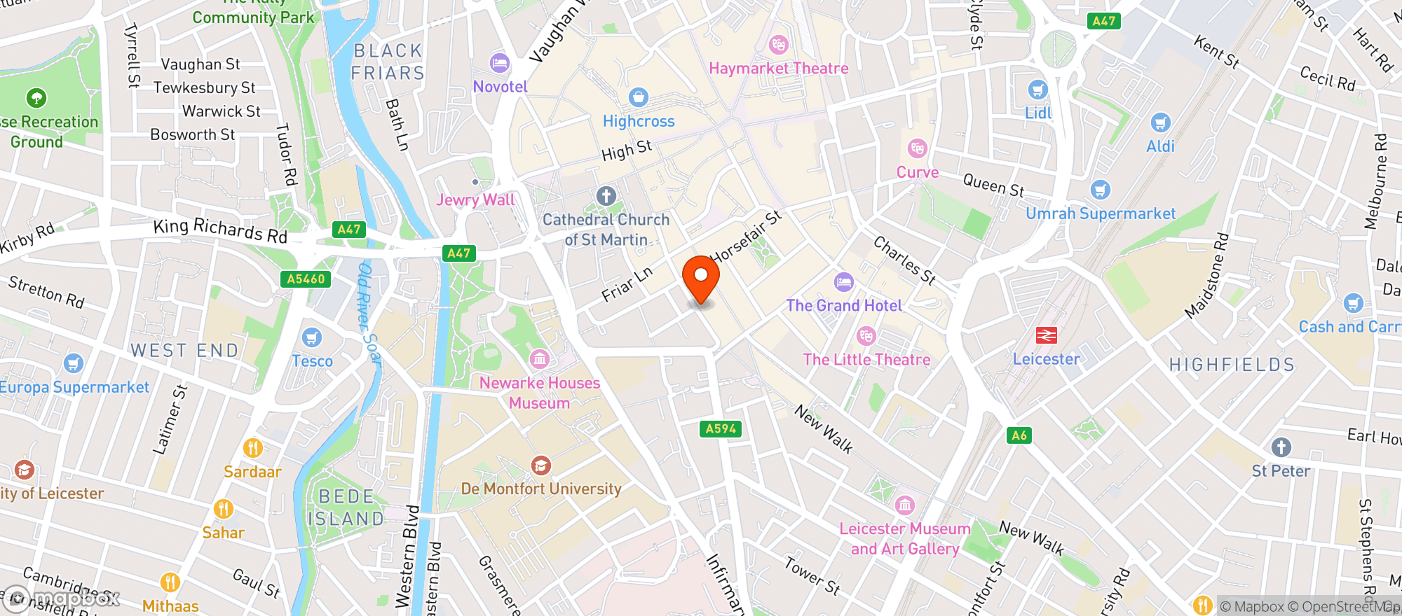 Map showing Duffy's Bar