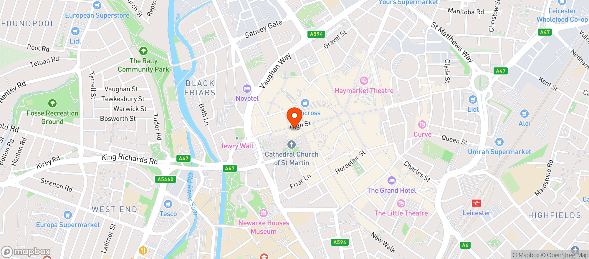 Map showing The Big Difference