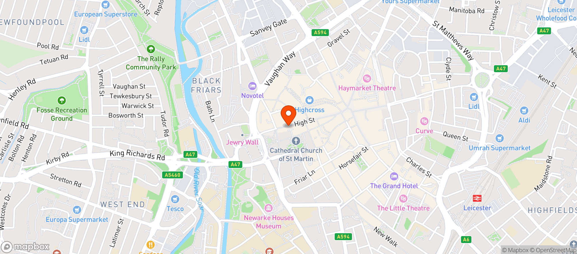 Map showing Cafe Bruxelles