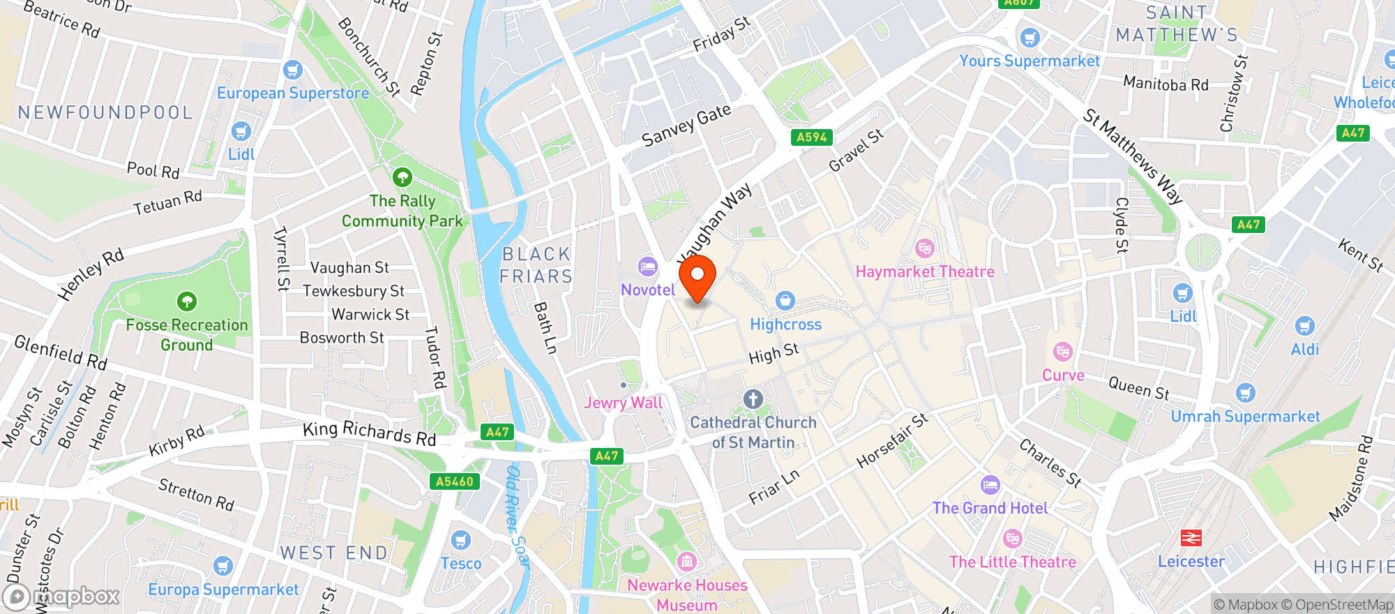 Map showing Wagamama