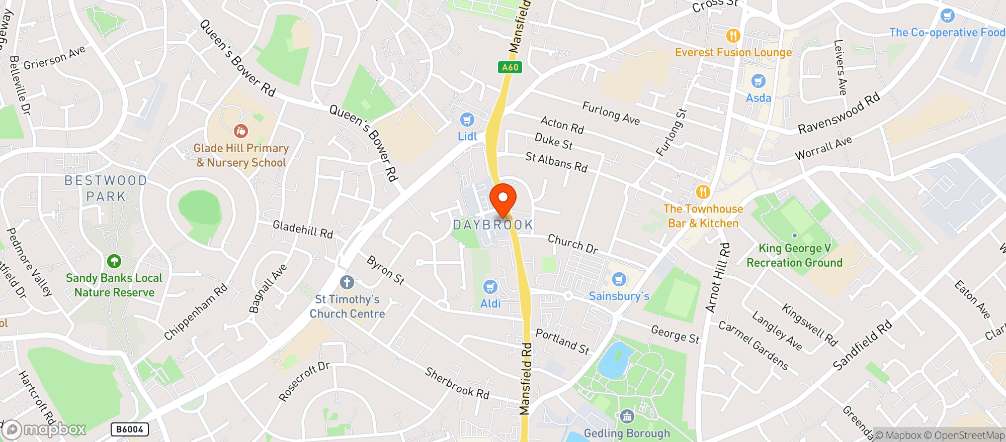Map showing Arnold House Day Nursery