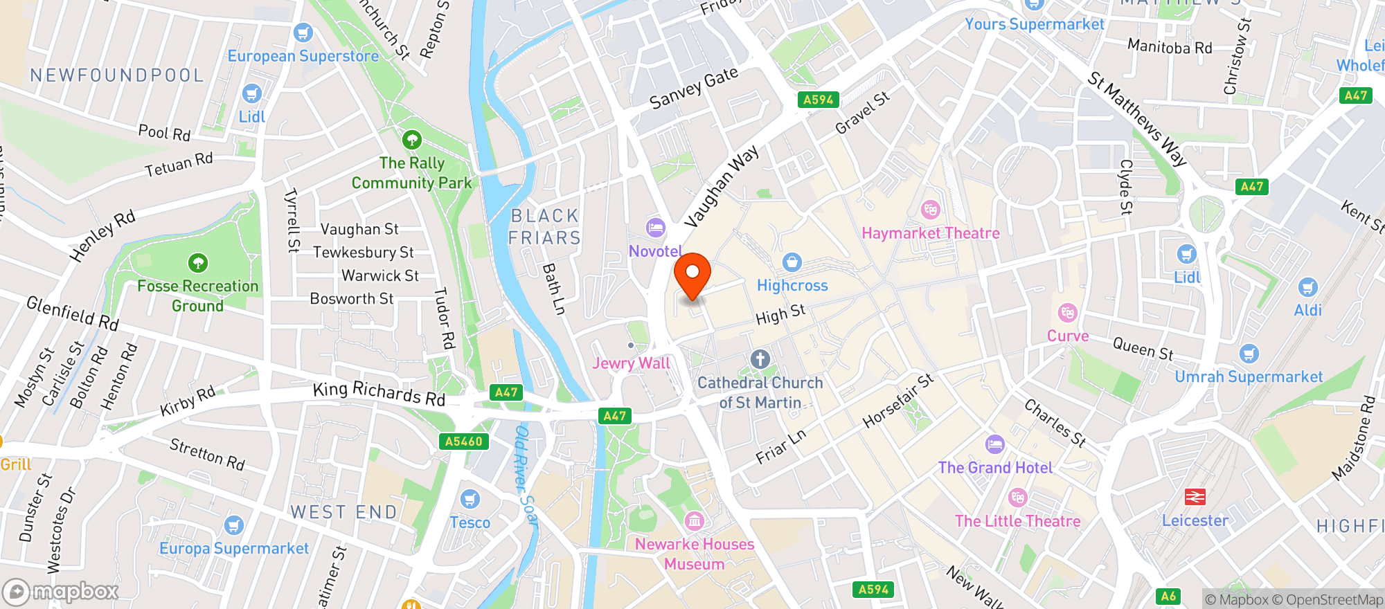 Map showing Cosy Club