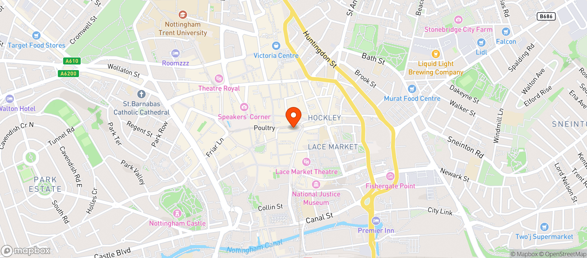 Map showing Cosy Club
