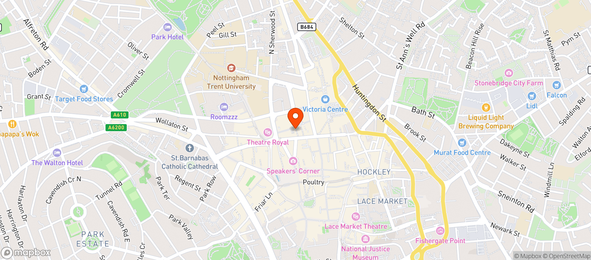Map showing Slice N Brew
