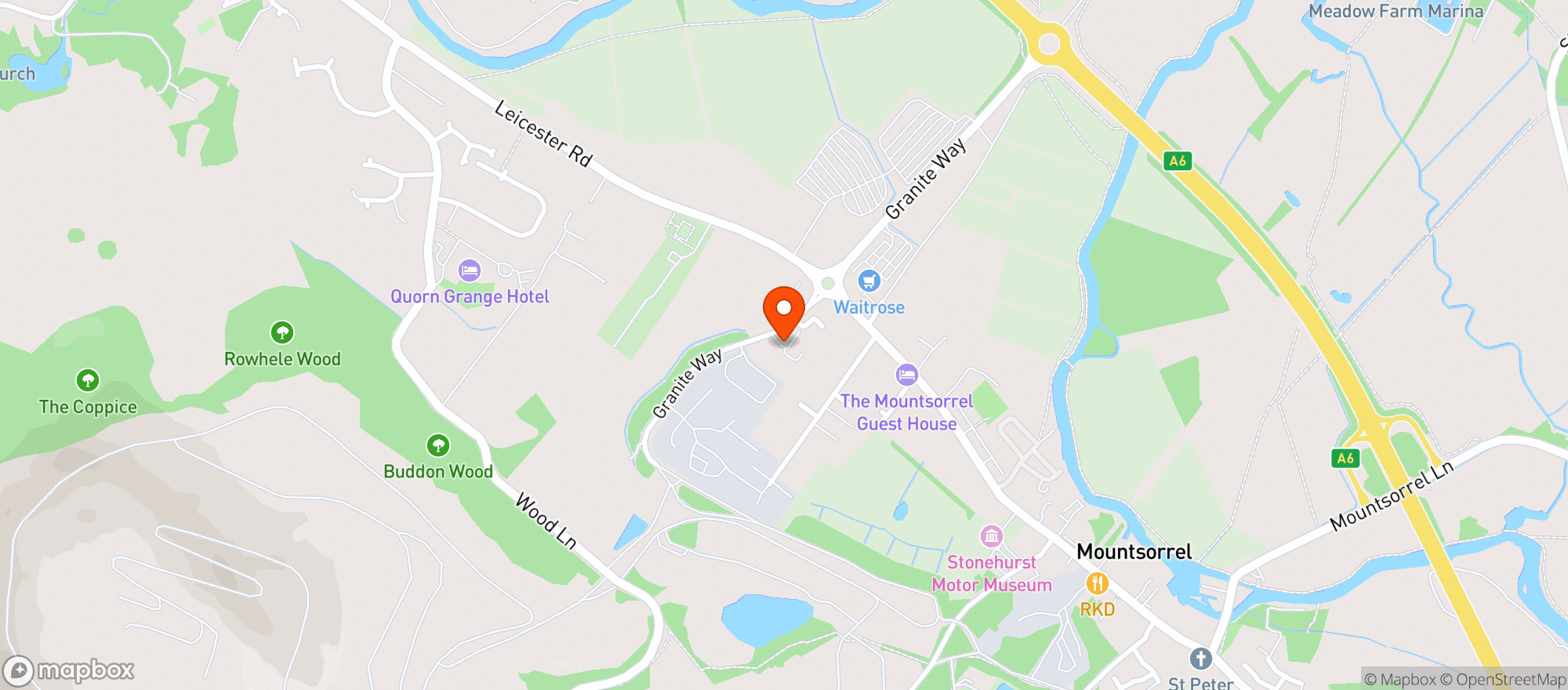Map showing Waitrose MOUNTSORREL