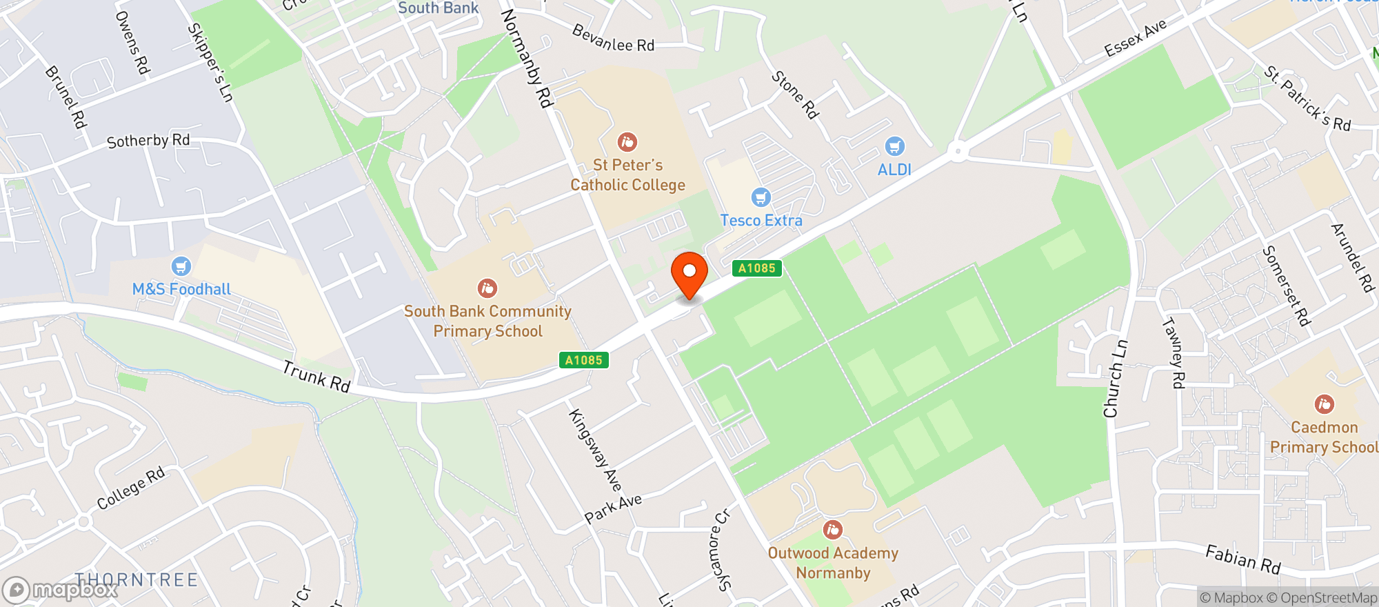 Map showing Tesco