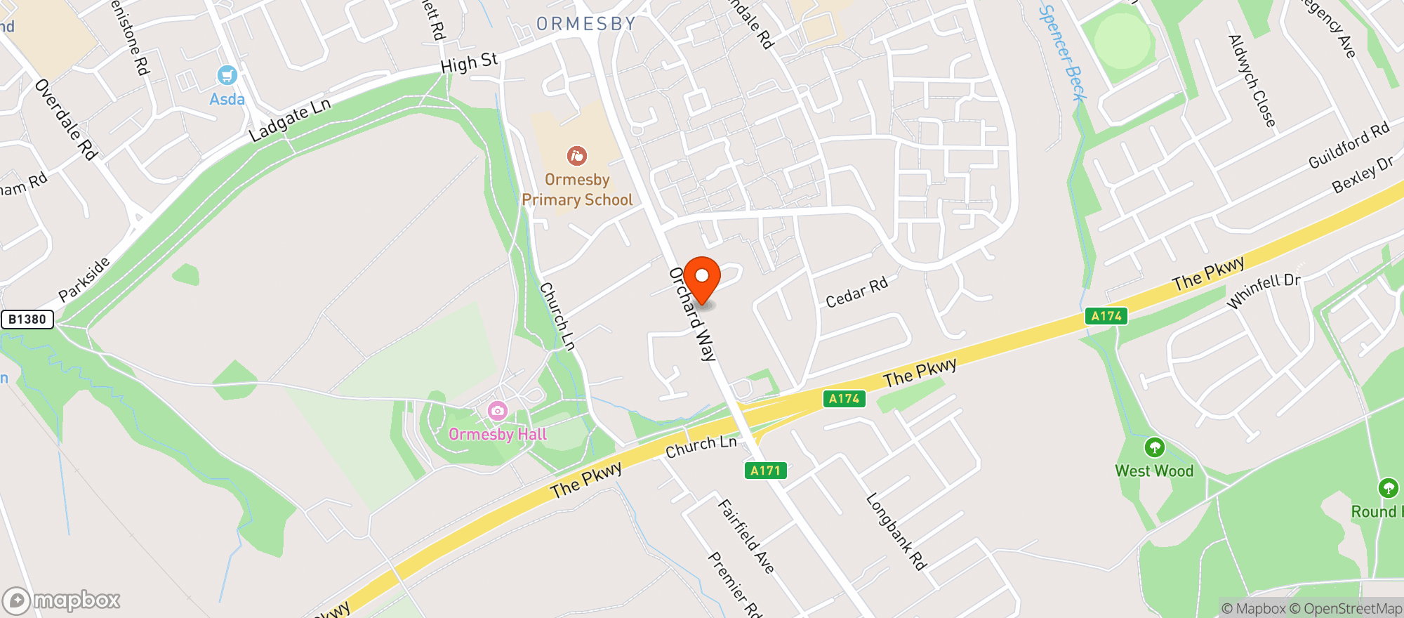 Map showing Pied Piper