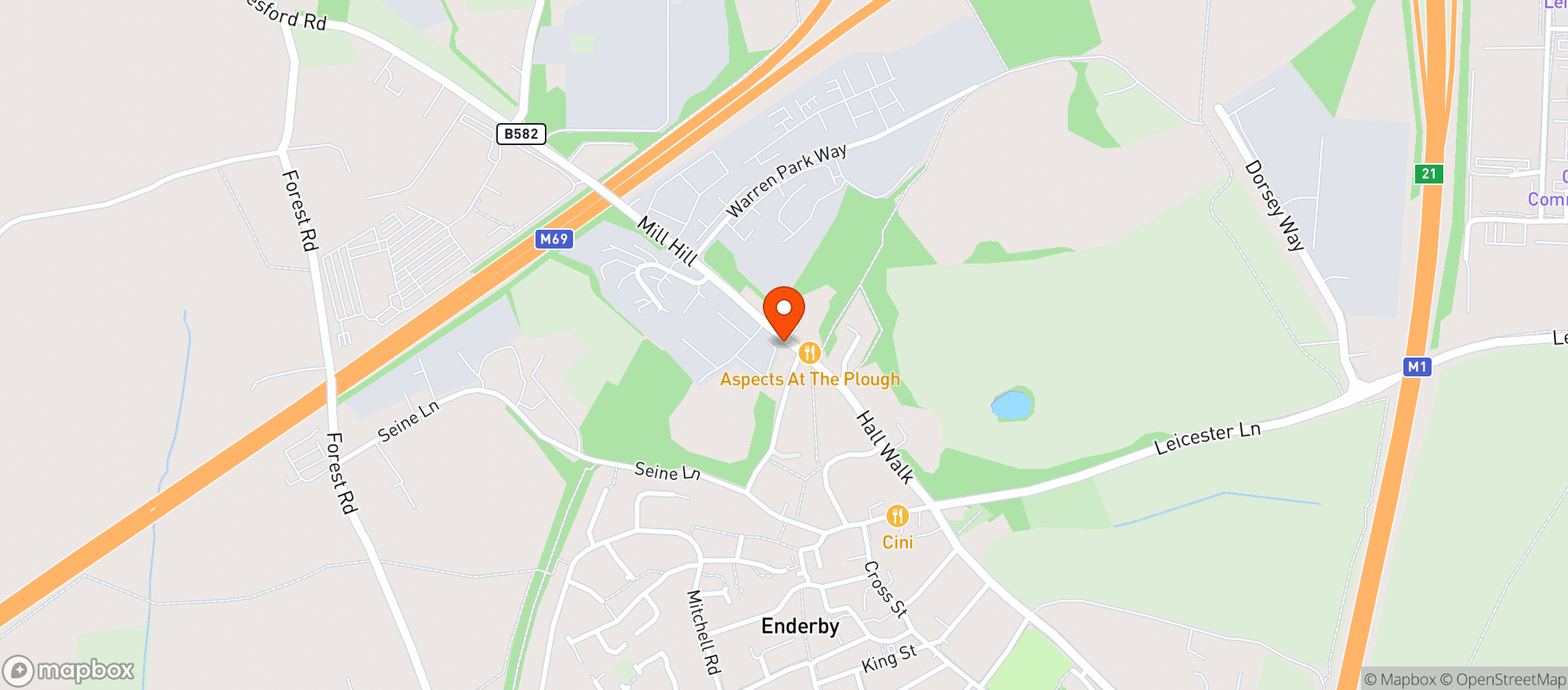 Map showing Mill Hill Cask & Coffee