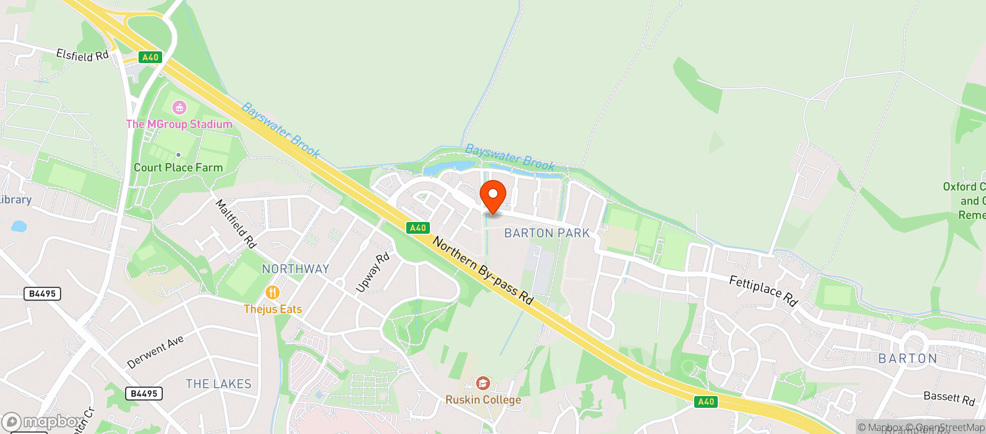 Map showing Waitrose Headington