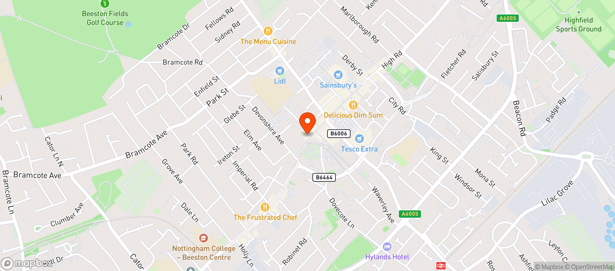 Map showing Lagan Indian Tapas