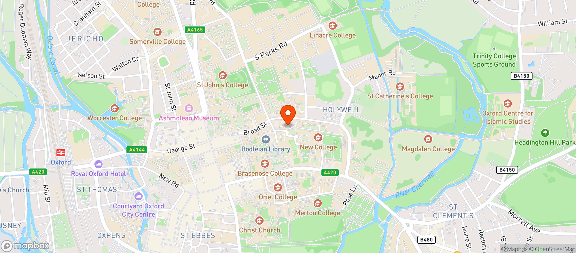Map showing The Turf Tavern