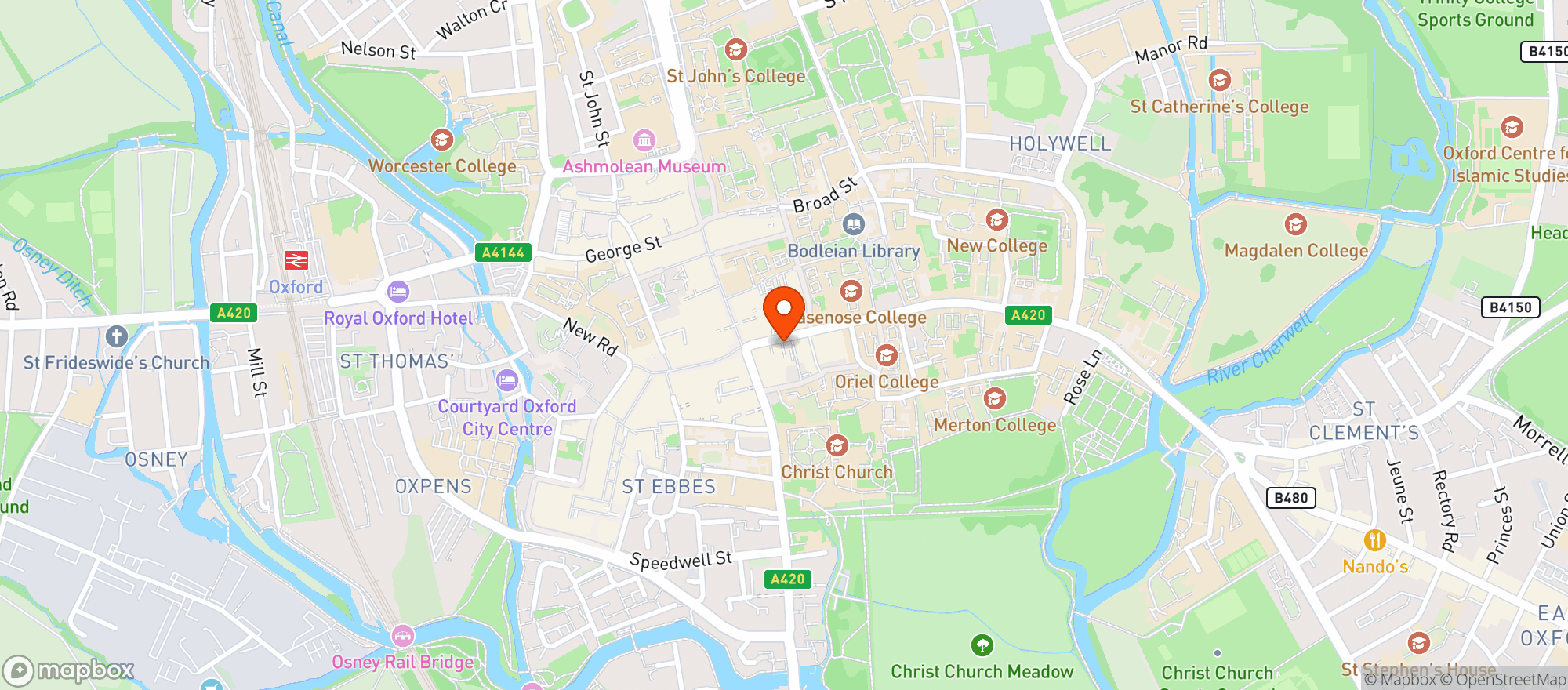 Map showing Chequers