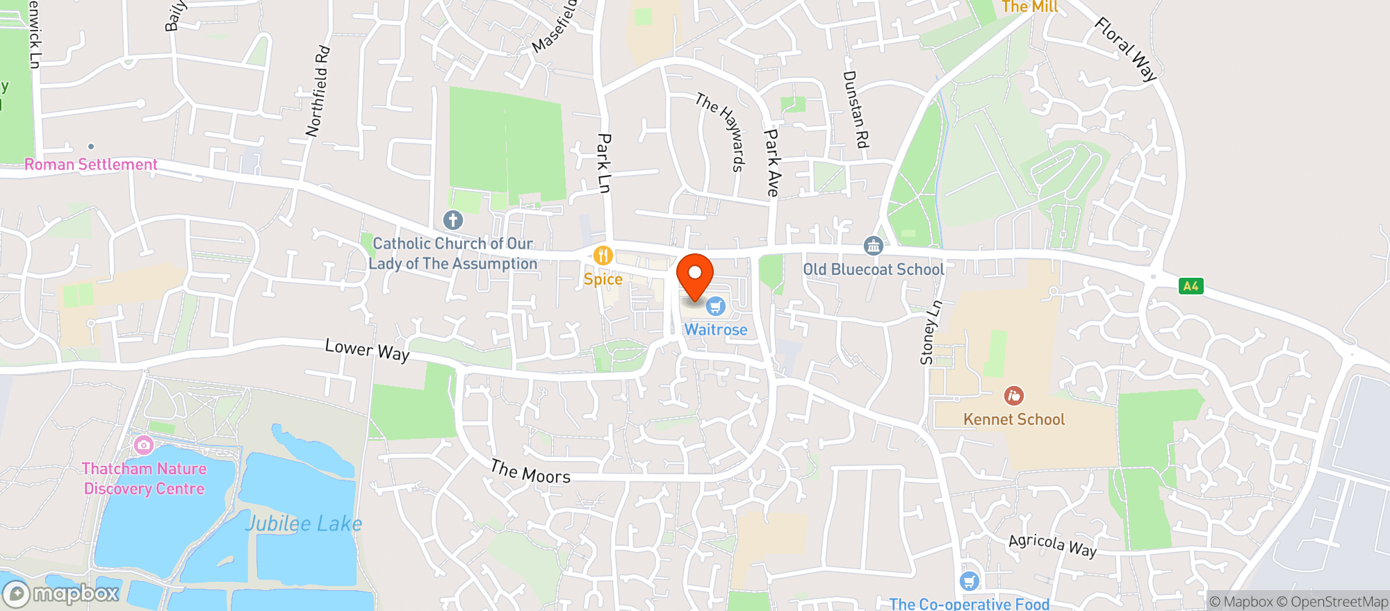 Map showing Waitrose Thatcham