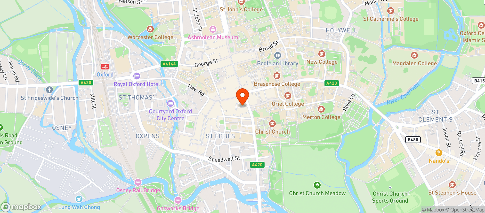 Map showing Museum Hotel
