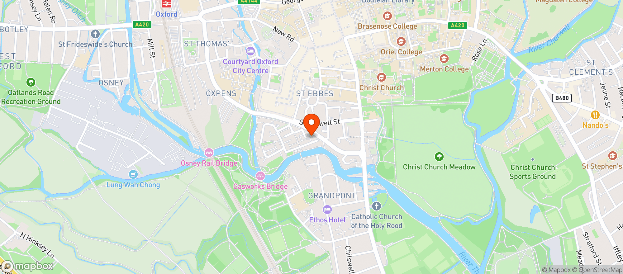 Map showing Flight Club Oxford