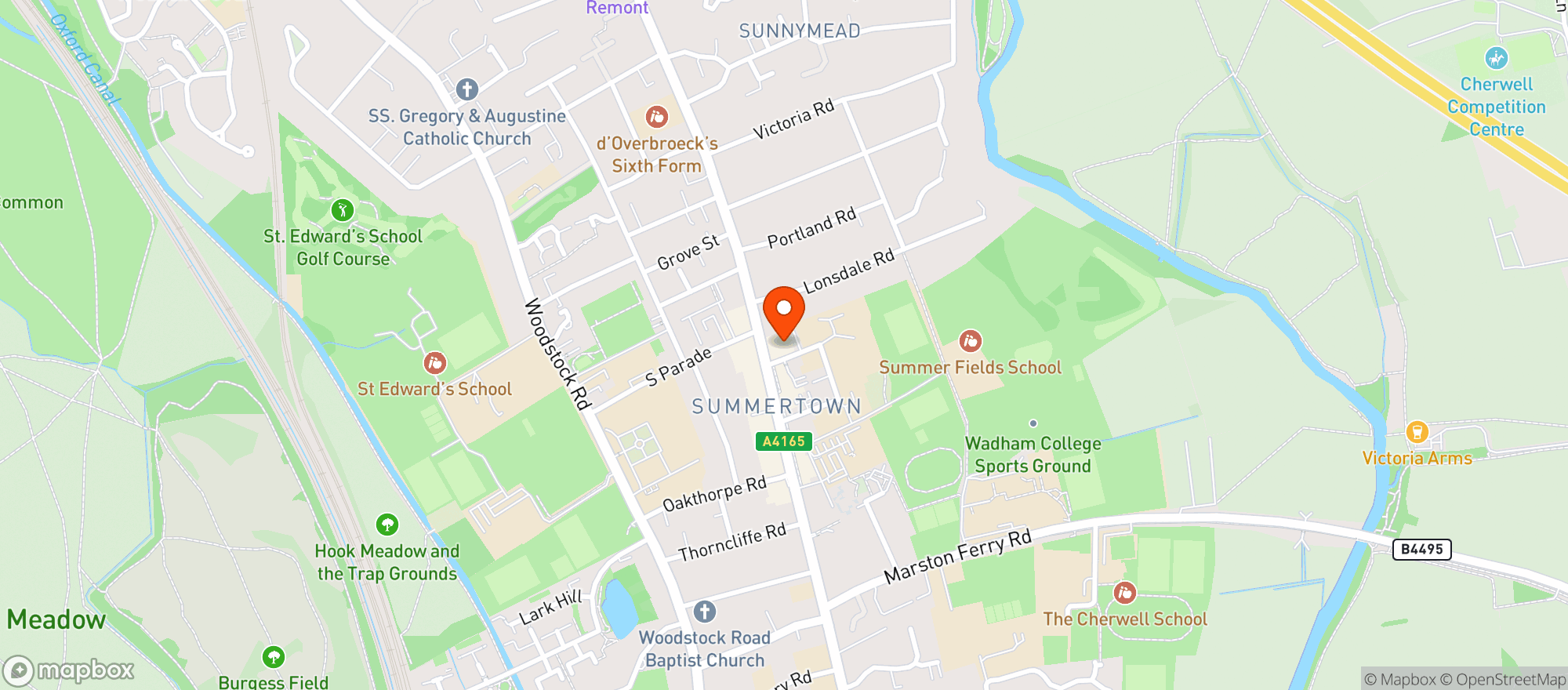 Map showing Majestic Summertown