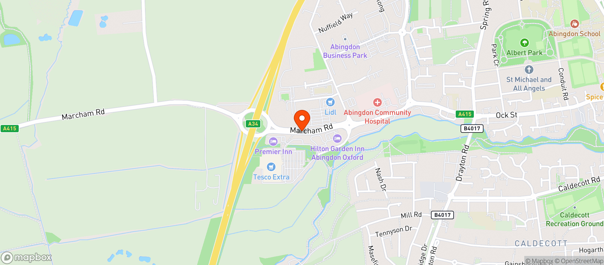 Map showing Majestic Abingdon