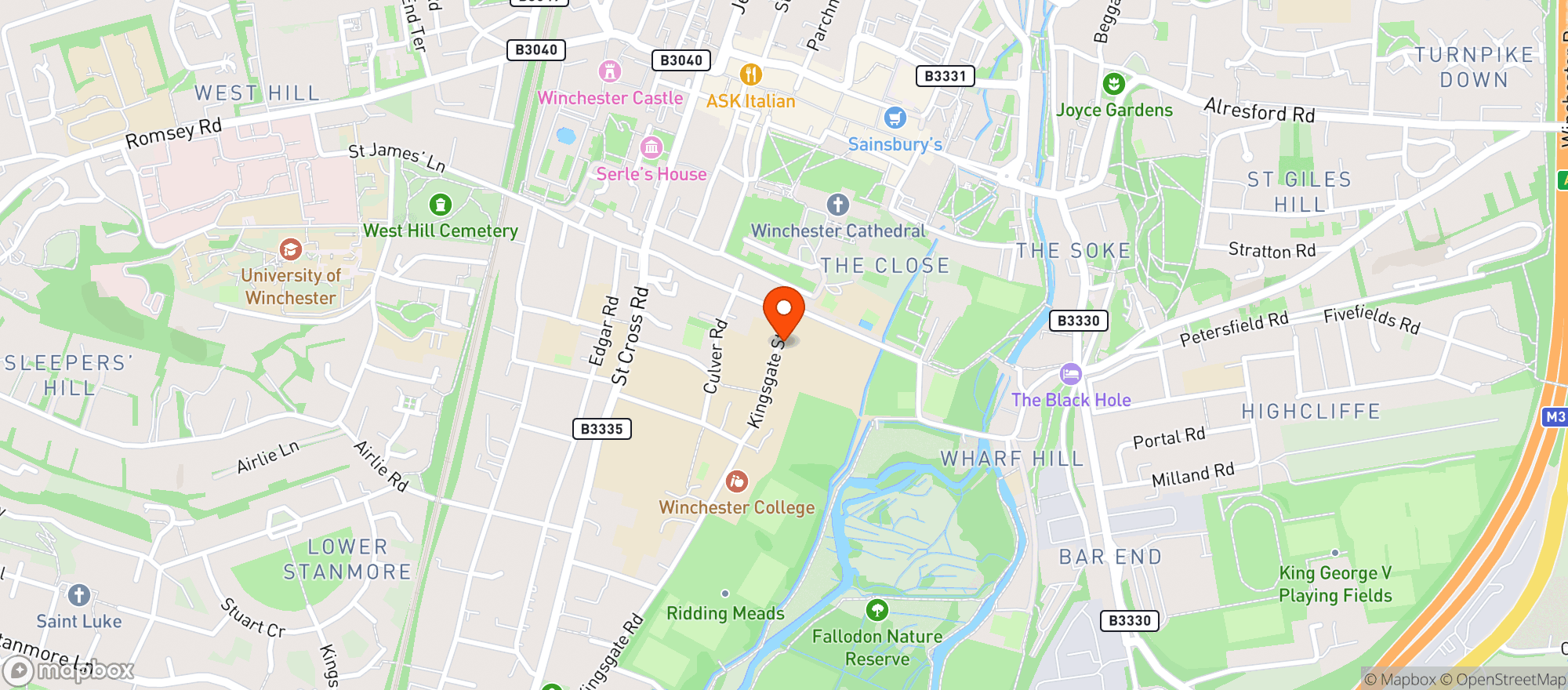 Map showing Kingsgate Wines & Provisions