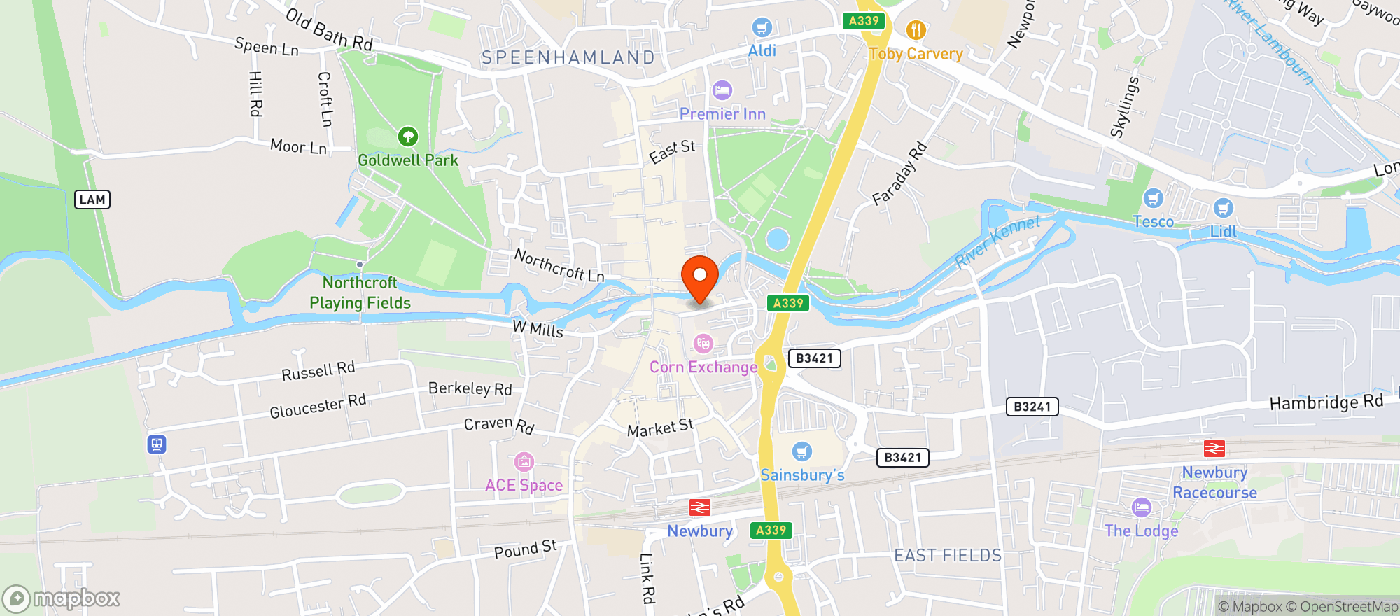 Map showing Slug & Lettuce