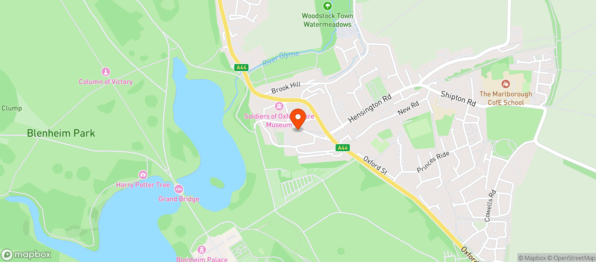 Map showing Tipsy Palace