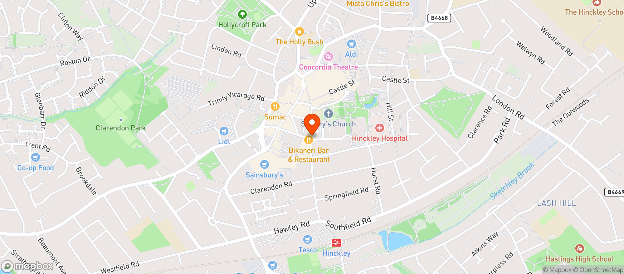 Map showing Elbow Cask & Craft