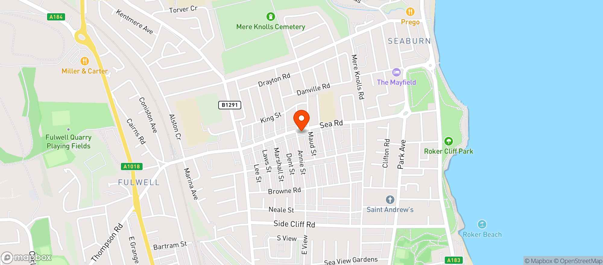 Map showing Royal Marine