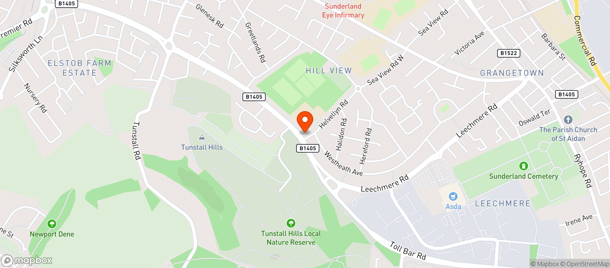 Map showing Hollymere